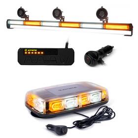 Xprite Sl-c107m-g2-wy Ctb-6-g2-wy Amber White Emergency Warning Lights 35 Inch Cob Strobe Bar And 72-led Magnetic Light