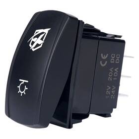 Xprite Wl-switch-g6 Laser 4-pin Spst Rocker Blue Led Switch