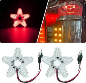168109 Xtraglow Peterbilt Air Breather Lights A10 Ultra-thin Hex Style Dual Function Red 168109 Xtraglow Peterbilt Air Breather Lights A10 Ultra-thin Hex Style Dual Function Red