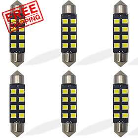 Yoper-da41 Yoper 211-2 212-2 6411 578 Led Light Bulbs For Interior Dome Map 41mm White