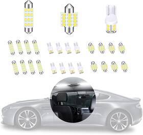 Ziciner-47led-b Ziciner Car Led Bulbs 24 Pcs Auto Super Bright Warm White 6500k