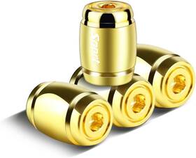 0104107 Zorratin Set Of 4 Anodizing Coloring Aluminum Barrel Tire Valve Stem Cap Oe Gold