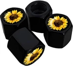 Xiageana Metal Car Wheel Tire Valve Stem Caps 4 Pack Cool Sunflower Sunshine. Fixed Price $13.00.