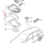 New Audi Q7 Roof Console Trim 4M0947133A Genuine. Fixed Price $52.23.