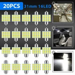 20PCS 31MM Festoon DE3175 Led Map/dome Interior Light Bulbs 6000K White Canbus. Fixed Price $10.43.