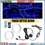 Car Interior Ambient Optic Fiber Strip Neon Rgb Led Light App Control 1-5X. Fixed Price $61.74.