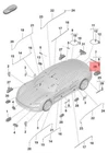 Genuine Porsche Taycan Y1A Lighting Footwell Left Rear 9J1947415C. Fixed Price $49.65.