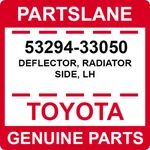 53294-33050 Toyota Oem Genuine Deflector, Radiator Side, Lh. Fixed Price $42.41.
