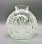 Angelo Brothers Company - Clear Flower Etched Globe Glass Lamp Shade #81010. Fixed Price $13.99.