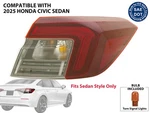 Taillights For 2025 Honda Civic Sedan Outer Passenger Side With Bulb 33500T56A01. Fixed Price $108.75.