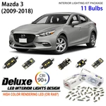 11 Bulbs Interior Led Light Kit White Dome For 2009-2018 Mazda 3. Fixed Price $25.48.