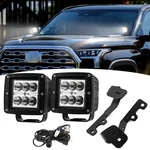 Wsays 2PCS 24W Led Light Pods & Ditch Hood Hinge Mount Bracket White. Fixed Price $95.29.