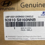 Hyundai Genuine Parts 92810-S8160NNB Overhead Console Lamp Assembly Oem. Fixed Price $182.38.