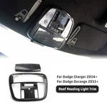 Carbon Fiber Roof Reading Light Lamp Cover Bezel Trim Kit For Dodge Charger. Fixed Price $32.99.