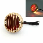 Round Motorcycle Tail Brake Light Fits For Bobber Chopper Rat Custom Gold. Fixed Price $39.63.