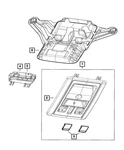 Genuine Mopar Overhead Console 5SK49BD1AA. Fixed Price $274.80.