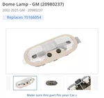 New Oem Shale Dome Lamp 20980237 / 02-25 Gmc Chevrolet Truck. Fixed Price $85.00.