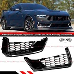 For 2024-26 Mustang Dark Horse Ampp Gloss Black Front Bumper Sequential Led Drl. Fixed Price $146.99.