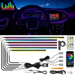 10IN1 Led Rgb Acrylic Interior Strip Ambient Lights Kits For Dodge Charger. Fixed Price $73.22.