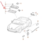New Vw Beetle Convertible A5 Interior And Reading Light 1Q0947106AYML. Fixed Price $141.70.
