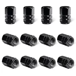 Ziciner 12 Car Tire Valve Stem Caps, Aluminum Alloy Wheel Pcs, Black. Fixed Price $10.99.