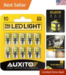 194 Led 6000K White 168 2825 W5W T10 Wedge 14-SMD Interior Car Bulbs Rep.... Fixed Price $24.49.