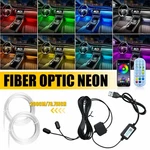 Car Interior Ambient Optic Fiber Strip Neon Rgb Led Light App Remote Control. Fixed Price $17.09.