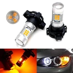 Amber Yellow Error Free 21-SMD PY24W Led Bulbs For Bmw Front Turn Signal Lights. Fixed Price $27.09.