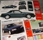 1992 Mustang Lx 5.0 Notchback Poster Brochure Specs Info Ad 87-93 Coupe Ford. Fixed Price $17.99.