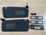 Bmw E38 E39 Black Sun Visors + Dome Lights Reading Set Front Oem 540I 740I. Fixed Price $275.00.