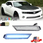 2X Clear Lens Front Side Marker Lamp Ice Blue Led Lights For 10-15 Chevy Camaro. Fixed Price $24.99.