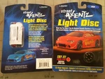 (2) - Tireflys Street Axentz Led Light Disc Blue 12V Automobile Interior. Fixed Price $10.00.