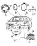 Genuine Mopar Door Lamp Lens 5016931AA. Fixed Price $6.59.