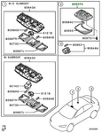 Oem Lamp Assy,room,ctr Genuine Mitsubishi Lancer Evolution X MR657339. Fixed Price $73.25.