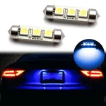 Blue Error Free 6418 C5W 3-SMD Led License Plate Lights Bulbs For Euro Car. Fixed Price $7.68.