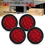 Gooacc 4" Round 12-LED Red Stop Brake Turn Signal Trailer Tail Lights 4PCS. Fixed Price $67.73.