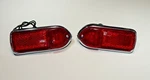 New Pair Rear Side Marker Lamps Complete Lens Mgb 1970-80 Red. Fixed Price $154.95.