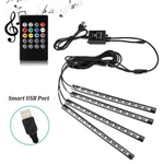 36 Led 4PCS Car Interior Atmosphere Neon Lights Strip Music Control + Remote. Fixed Price $10.57.