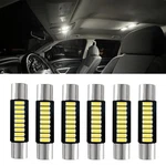 Lyxheth 6PCS 28MM 29MM 6614F Festoon Led Car Bulb, Vanity 29*7MM, White. Fixed Price $7.56.