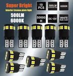 10PCS T10 194 168 12SMD Led Interior Light Bulbs Super Bright Canbus Xenon White. Fixed Price $13.99.