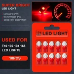 10PCS Ultra Red T10 194 W5W 5SMD Led Speedometer Instrument Panel Lights Lamp. Fixed Price $8.52.
