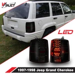 For 1997-1998 Jeep Grand Cherokee Led Tail Lights Rear Brake Lamps Smoke Pair. Fixed Price $128.99.