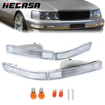 New Chrome Front Bumper Signal Lights Lh & Rh W/bulbs For 1990-1994 Lexus LS400. Fixed Price $42.95.
