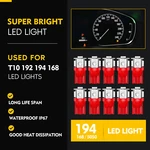 10X T10 194 168 147 W5W 5SMD 5050 Red Led Map Light Bulbs For Volkswagen Passat. Fixed Price $8.59.