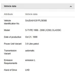 Jaguar 2002 X-type Trunk Lamp XR88611. Fixed Price $60.00.