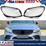 Left&right Headlight Lamp Lens Covers For Mercedes-benz Class W205 2019-2022. Fixed Price $68.94.