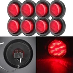 8X Round Side Marker 2" Red Clearance Light Rv Truck Trailer Lamp Sealed. Fixed Price $26.71.