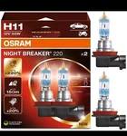 H11: Osram 64211NB220 Night Breaker Halogen Bulbs Pack Of New. Fixed Price $40.00.