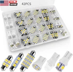 42 Pieces Interior Car Lights Super Bright White Dome Map Tail Cab Bulb K. Fixed Price $17.04.