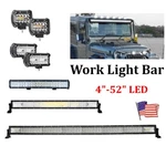 Tri-row Led Work Light Bar Spot Flood Combo Offroad Driving For Jeep Truck. Fixed Price $46.99.